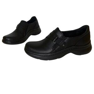 Clarks Black Leather Loafers